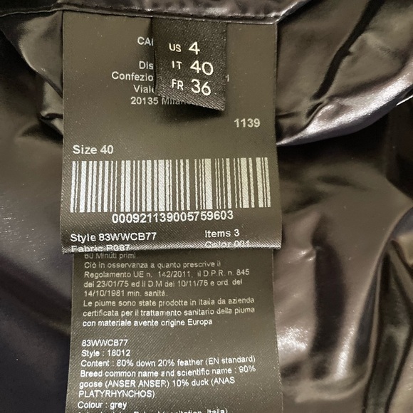Calvin Klein 205W39NYC Raf Simons Oversized Black Down Puffer Jacket Size 4 IT40 - Picture 8 of 13